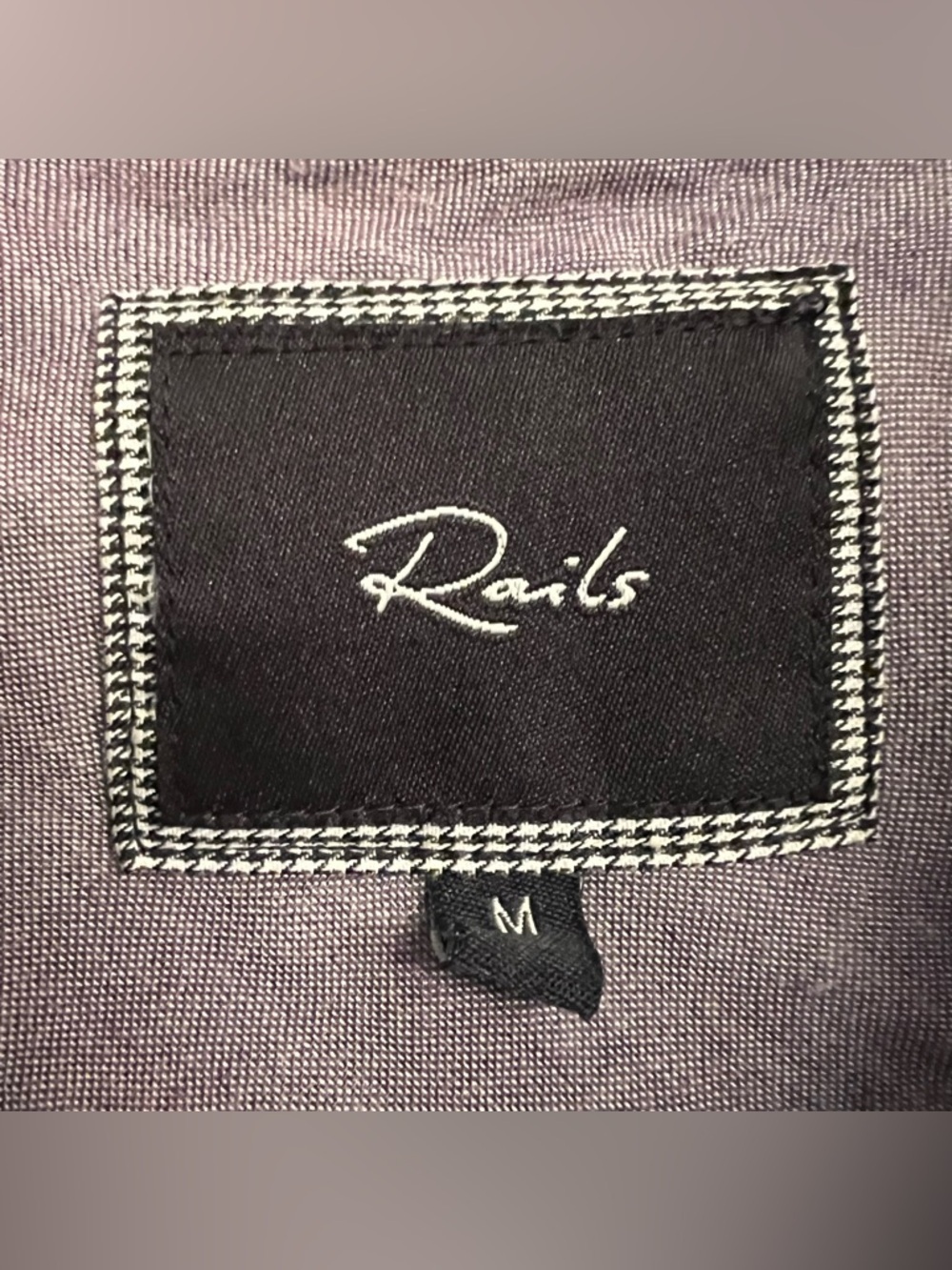 Rails “Kendra” Pink Blue Plaid Button Down Collared Long Sleeve Shirt SZ Large - Picture 5 of 5